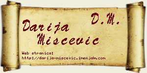 Darija Miščević vizit kartica
